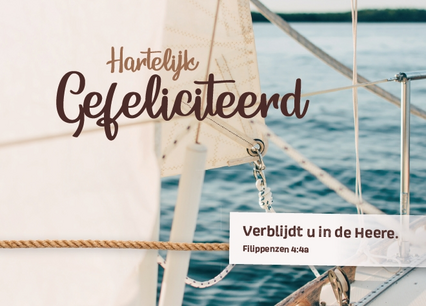 Kaart Hartelijk gefeliciteerd Filipenzen 4:4a