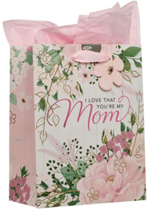 Gift bag I love that you're my mom medium roze Gift bag I love that you're my mom medium roze