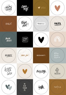 Sluitzegels vel 24 stickers