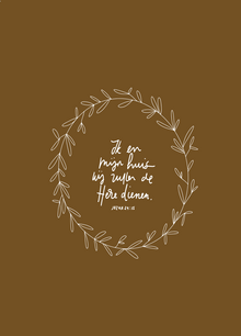 Poster Ik en mijn huis Jozua 24:15