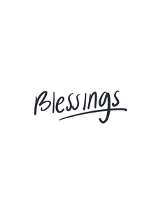 Kaart Blessings zwart-wit