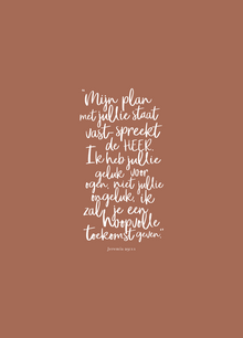MInikaart Mijn plan met jullie staat vast Jeremia 29:11