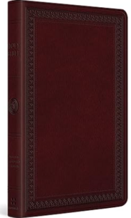 ESV Large Print Value thinline Bible mahonie