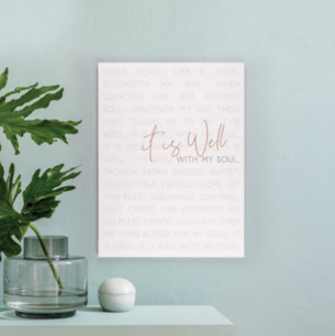 Wandbord It is well with my soul 31x40x1 cm