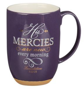 Mok His mercies are new 444 ml paars