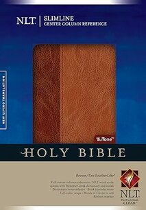 NLT Slimline Reference Bible bruin middenkolom