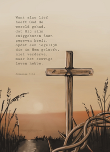 Minikaart Want alzo lief heeft God de wereld gehad A7 + envelop