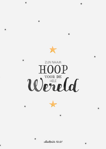 Kaart Zijn naam Hoop voor de hele wereld