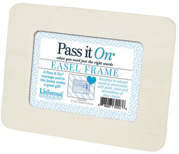 Lijst hout staand voor pass-it-on kaartjes