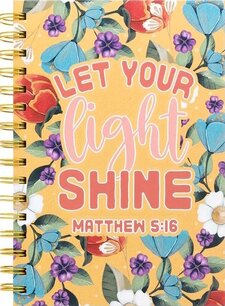 Journal Let your light shine ringband bloemen