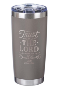 Stainless steel travelmug, Trust in the
