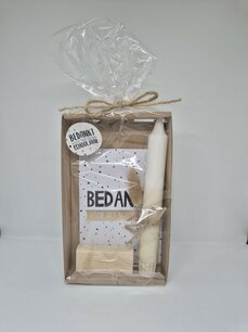 Giftset doosje met kaart in blokje en kaars (Gifts of Grace)