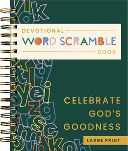 Celebrate God's goodness Devotional Word scramble large print